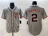 Men's San Francisco Giants #2 Willy Adames Gray Cool Base Stitched Jersey (2),baseball caps,new era cap wholesale,wholesale hats